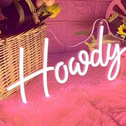 Wall Mitra Howdy Neon Sign Hello Cowboy Neon Light for Wall Decor LED Light Up Signs Bar Pub Club Hotel Beauty Room Decor Birthday Gift(16x10) pink-image-31