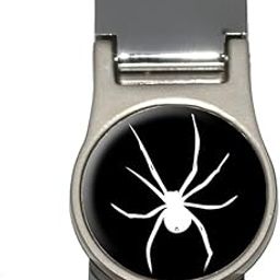 Graphics and More Spider - White on Black Money Clip-image-71