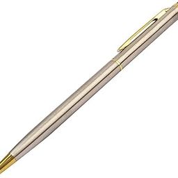 Metal Silver Slim Body & Golden Clip with Mobile Touch Stylish Ball Pen-picture-23