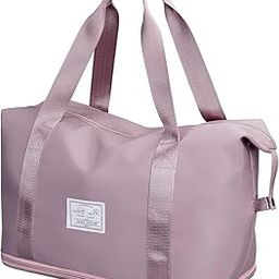 Large Capacity Folding Travel Bag Lightweight Waterproof Carry Luggage Bag Travel Duffle Handbags Travelling Bag for Women and Men (Dark Pink)-image-84