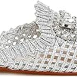 Metallic Woven Diamante Mules-image-60