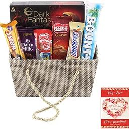 SFU E Com Chocolates Gift Hamper For Your Loved Once | Valentine Chocolate With Love Greeting Card | Valentine Chocolate Hamper | 826-92