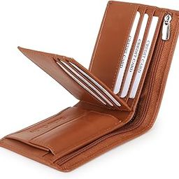 Napa PU Leather Wallet for Men | 6 Card Slots, 2 Currency Compartments (1 with Zip Closure), 1 ID Window, 1 Coin Pocket & 2 Hidden Pockets | Stylish & Durable Bi-Fold Wallet (Tan)-image-92
