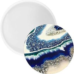 Ready Shop Go Large Silicone Resin Coaster and Tray Mold 6 inch 13.5 cm-picture-1