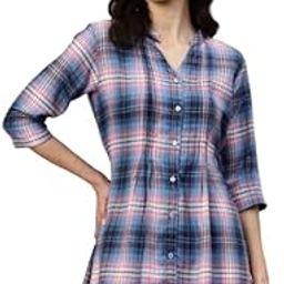 Women's Plaid Check Print Tunic-picture-14