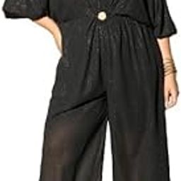 CURVE jumpsuits for women Black Foiled Printed Jumspsuit-picture-40