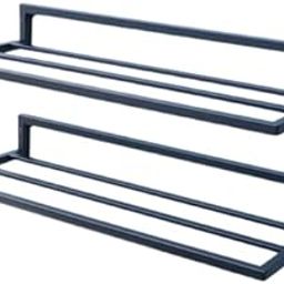 Glitz® Set of 2 Modern Shoe Rack Metal Shoe Organiser Multipurpose Rack Home Entry Way Shoe Stand-image-54