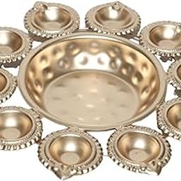 Sudha Enterprises Urli Bowl Diwali Gift Decoration Items for Decor Decorative Diya Bowl | Diwali Decoration Items for Home - Handcrafted Bowl for Floating Flowers and Tea Light Candles Home-image-6