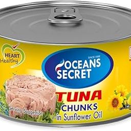 Oceans Secret Canned Tuna Chunks in Sunflower Oil, Salt 180g (Pack of 1) | Immunity Booster | Super food | Contain Essential Nutrients | Improves Skin | Store in Cool and Dry Place-image-18