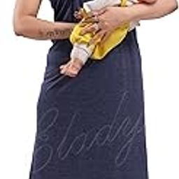 Women Soft Hosiery Cotton Maternity Gown Nursing Feeding Nighty Pre and Post Pregnancy with Concealed Zip, Self Design - Full Length - Free Size.-image-88