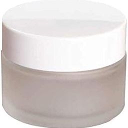 DINEMART SUPER PACK OF 6 PCS 50 GRAM FROSTED GLASS JAR with White Caps and Inner Lid LEAK PROOF Glass Jar Containers For Cosmetics, Cream, Lip Balms, DIY Skin Care-3