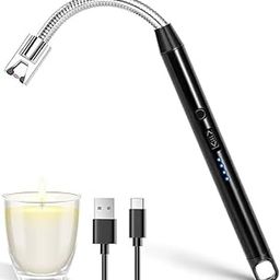FEXME Electric Lighter for Candles Rechargeable Gas Lighter for Kitchen Use Use Candle Lighter Plasma Flameless Windproof USB Lighter 360° Flexible Neck Arc Electric Lighter | Multicolor-21