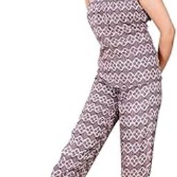 Printed Rayon Cotton Sleeveless Night Suit for Women & Girls| Printed Comfortable Night Wear for Girls Women-image-13
