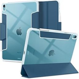 Spigen Ultra Hybrid Pro for iPad Air 11inch M3/M2 (2025/2024) Case/iPad Air 10.9inch 5th/4th Gen (2022/2020) Full Cover Folio Case with Built in Pencil Holder, Trifold Stand - Teal Blue-11