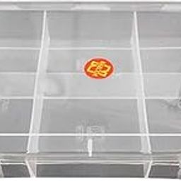 Plastic Box with 6 Partition Storage Organiser Container (White, 8.5x5.5x1.5-inch) -Pack of 2-1