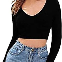 PUERY Basic Comfy Sexy Cotton Women's Stylish Full Sleeves V Neck Readymade Saree Black Blouse Women-image-44