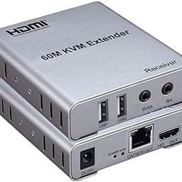 HDMI Extender 60m with KVM Audio Output IR Control Support USB Mouse and Keyboard Extension Over cat5e cat6 Cable, 60M HDMI KVM Extender Video Resolution up to 1080p (60M Hdmi Kvm Extender)-13