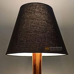 Woodooz Home Decor Conical Lamp Shades for Bed Side, Floor, and Living Room Lamps (8 in Dia, Black)-picture-29