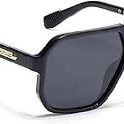 Square UV Protected & Polarized Sunglasses (Black Lens | Black Frame - PMG6690)-picture-16