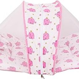 AMARDEEP Baby Bedding with Insect and Mosquito Protection Net (Pink)-image-7