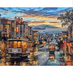 HASTHIP DIY Oil Painting, Paint by Numbers Kits, Painting Kit for Adults, Painting by Numbers, DIY Figures Painting Kit with Brushes Decoration Room, Multicolor, 16 x 20 Inch, Plastic-image-70