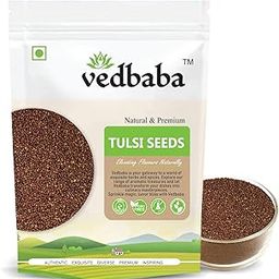 Vedbaba Krishna Tulsi Seeds | Shyama Tulsi Manjari Beej for Weight Loss | Holy Basil Seeds for Eating (150g)-12