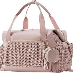 Diaper Bag with Shoulder Strap Large Maternity Bag for Women Nurses Work Gym Pale Pinkish Gray-image-32
