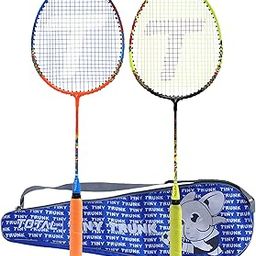 Total Tiny Trunk Junior Badminton Racquet Set for Kids, Age 6-11, 2 Pieces, Multicolour, Lightweight Aluminium Racquets with Cover-picture-14