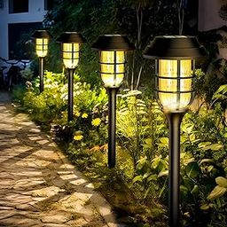 Solpex 8 Pack LED Solar Lights Outdoor, Warm White Solar Landscape Lights, Waterproof Outdoor Solar Lights Walkway For Patio, Lawn, Yard And Landscape-image-16