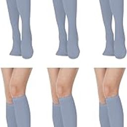 (Pack of 6 Pairs = 12 Socks Women Cotton Knee Length Knee High Socks-26