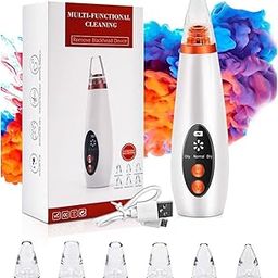 Premium 6 in 1 Multi-Functional Black & Whitehead Remover With Pore & Pimples Cleaner Derma suction Machine | 3 Levels Mode With 6 Changeable Functional Heads for Men & Women (Large)-16