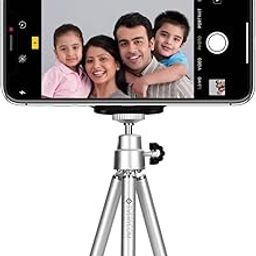 Everycom Mini Tripod with Mount Compatible with All Mobile Phones and Digital Camera - Silver-28