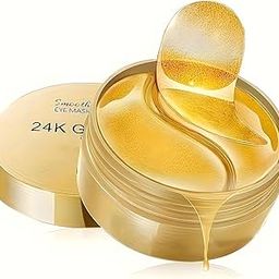 60 Pcs Hydrogel Under Eye Patches with Collagen & Hyaluronic Acid for Dark Circles, Puffy Eyes, Fine Lines, Wrinkles & Dryness Relief 24K Gold Eye Mask Anti-Aging Cooling Eye Pads-35