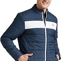 Polyester Men's Standard Length Quilted Jacket (Previously House & Shields) (Aw19-Hsj-06_Airforce&White_Large)-image-39