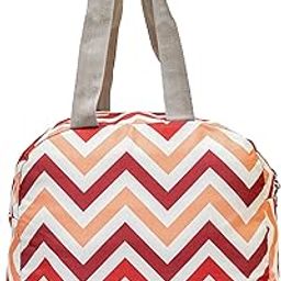 Allo Lunch Bag for Office, School & College, Washable Unisex Tiffin Bag for Men, Women & Kids, Lightweight, Leakproof, Water and Dust Resistant Multipurpose Lunch Bag, 5 litres, Red Chevron-image-82