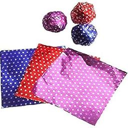 Noble Foods Doted Silver Foil Chocolate Paper (3.5 x 3.5 inch, Multicolour) - Pack of 250 Pieces-image-8