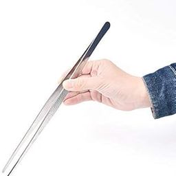 Rengvo Long Feeding Tongs Aquarium Tweezers, Stainless Steel Straight Aquascaping Tweezer for Fish Tank Aquatic Plants, Extra Long Tweezer :12" Long-picture-22
