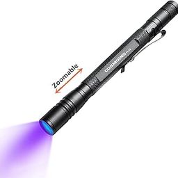 UV Pen Flashlight, LED 395nm Ultraviolet Zoomable Blacklight, IP54 Waterproof Detector for Pet Urine, Cat Dog Stains, Bed Bug, Household Wardrobe Toilet-picture-11