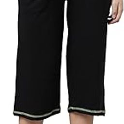 Womens Solid Relaxed fit Lounge Capri-image-93