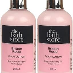 The Bath Store British Rose Body Lotion - Nourishing | Moisture-Locking | Anti-Aging | Women and Men - 200ml (Pack of 2)-image-24