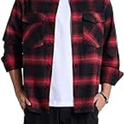 Mens Shirt | Checkered Design with Flap Pockets | Polyester Blend Fabric & Relaxed Fit | Casual Wear with Spread Collar & Button Cuffs-image-76