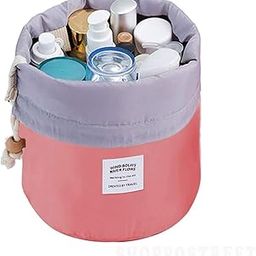PATTAR Bucket Barrel Shaped 20 Cms Cosmetic Makeup Bag Travel Case Pouch(Multi Color)-image-46