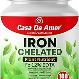 Casa De Amor Iron Fe-12% EDTA Chelated | Prevents Yellowing & Boosts Growth | 100% Water-Soluble Foliar Spray | For Lush Green Leaves & Strong Plants | 100 gm-image-90