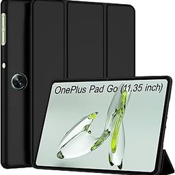 CEDO Tri-Fold OnePlus Pad Go (11.35 inch) Smart Flip Case with 2 Viewing Angles Stand | Leather Finish | Heat Dissipation Auto Wake-Up/Sleep Mode TPU Backcover (Black)-image-11