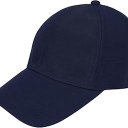 Zacharias Men's Polycotton Flexi Stretch Fit Closed Back Cap FC-01 (Navy_Pack of 1) (Free Size)-image-62