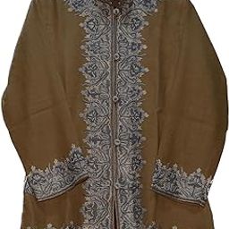 Kashmiri Woolen Embroidered Short Coat With Beautiful Embroidery (Size-S)-image-3