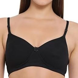 Women's Cotton Padded Non-Wired Full Coverage Multiway T-Shirt Bra (BR1049P13_Black_30B)-image-71