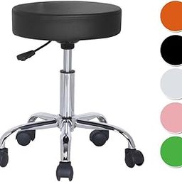 Finch Fox Height-Adjustable Swivel Faux Leather Chair for Salon/Spa/Bar/Medical/Kitchen/Doctor Stool Chair (Black)-picture-24
