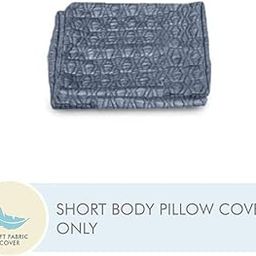 The White Willow Soft Fabric Pillow Case 10" W X 30" L, Washable Removable Zippered Pillow Cover Only, Fits Half Body Pillow- Grey-image-77
