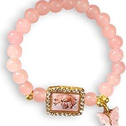 Guruji Swaroop Braclet of Baby Pink Pearl with Butterfly Charm | Pack of 1 | *** Limited Stock ***-24